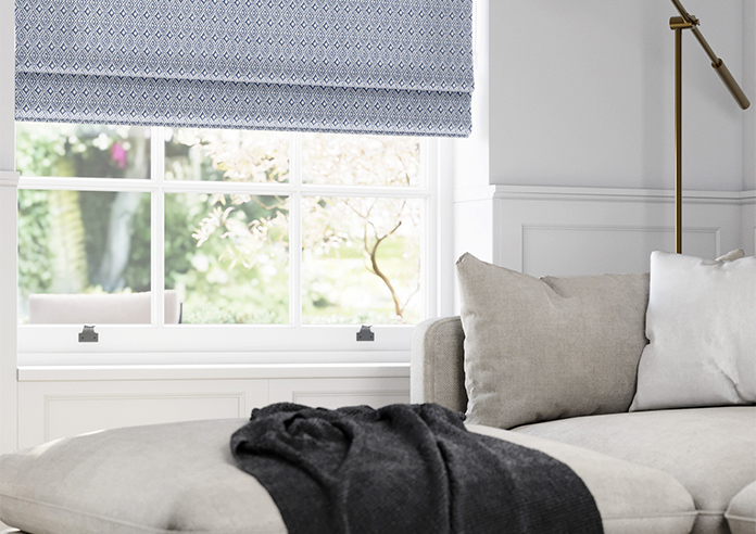 Aztec, Indigo - Roman Blind - Image 5